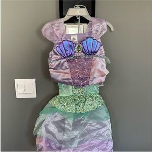 Girls 7/8 Disney Princess Dress and Green Mermaid Costume Dress